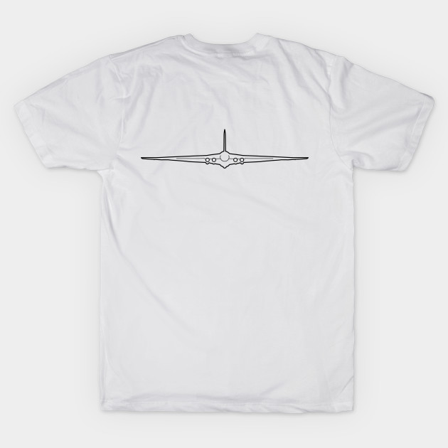 Avro Vulcan classic aircraft front and back outline graphic (black) by soitwouldseem